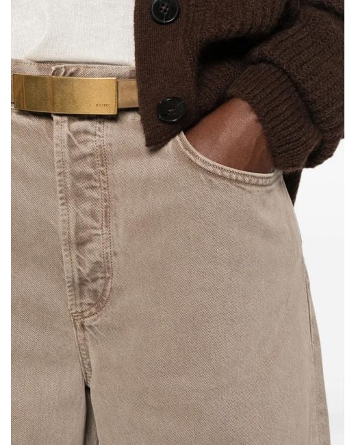 Agolde White Low Slung Baggy Straight-Leg Jeans