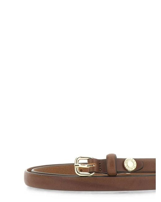 Gianni Chiarini White Ceinture En Cuir Lisse