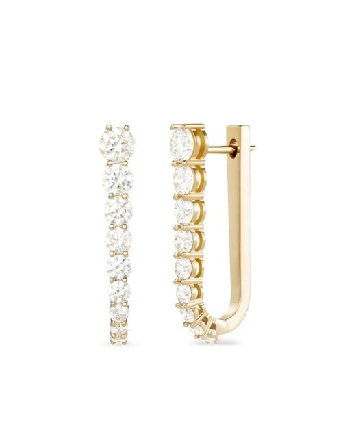 Melissa Kaye White 18K Aria Diamond Earrings