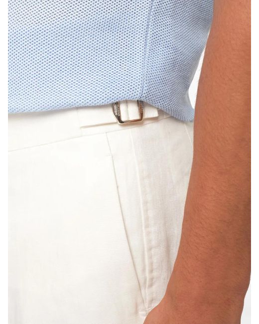 Orlebar Brown White Norwich Linen Shorts for men