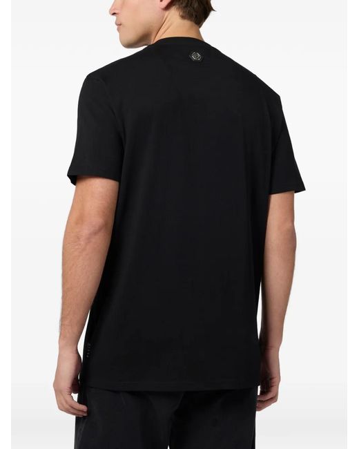 Philipp Plein Black Crew-Neck Short-Sleeve T-Shirt for men
