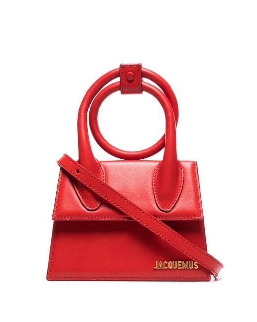 Jacquemus Red Le Chiquito Noeud Leather Mini Bag