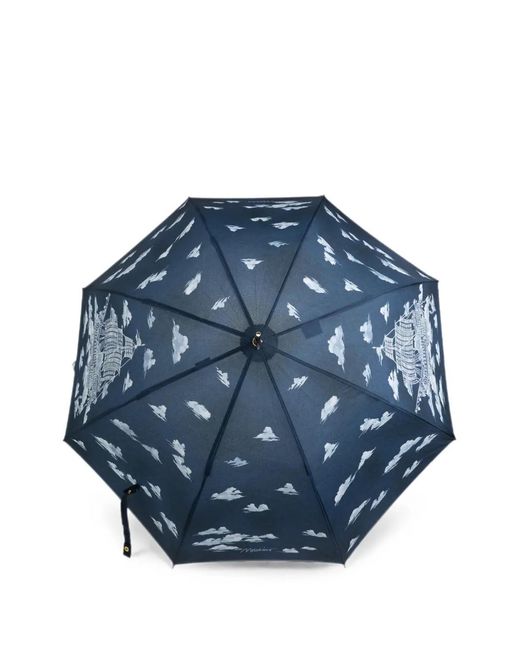 Moschino Blue Cloud-Print Umbrella