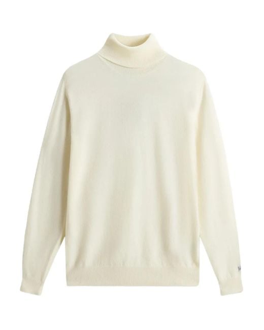 Woolrich Rollkragenpullover Mit Logo-Stickerei in White für Herren