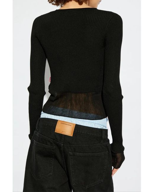 DIESEL Black M-Sleshs Knitted Top