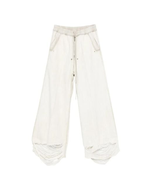 Rick Owens White Pantalon Bela À Lien De Resserrage for men
