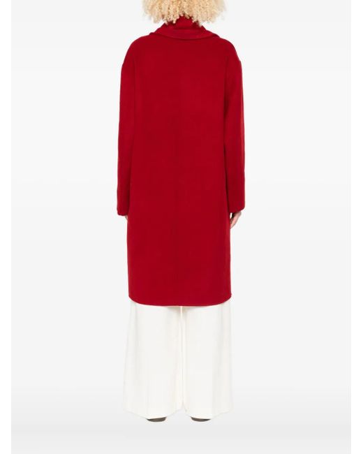 Manteau Croisé À Logo Brodé Liu Jo en coloris Red