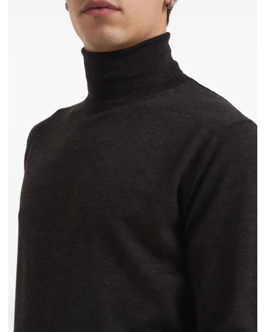 Kangra Black Long-Sleeve Sweater for men