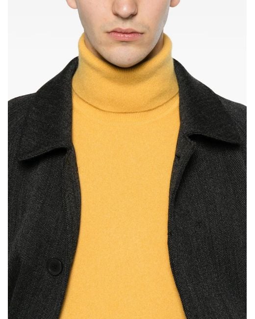 Sandro Yellow Turtleneck Sweater for men