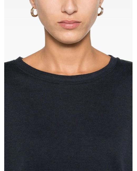 Majestic Filatures ラウンドネック ロングtシャツ Blue
