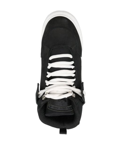 DSquared² Black Two-Tone High-Top Sneakers for men
