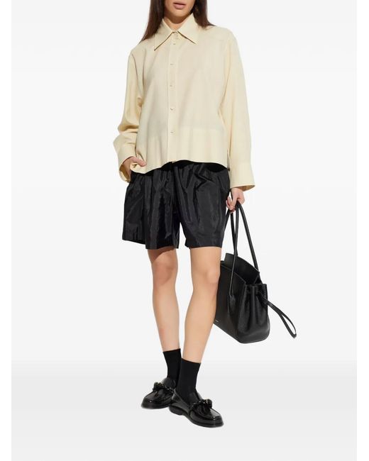 Jil Sander Black Ruffled Shorts