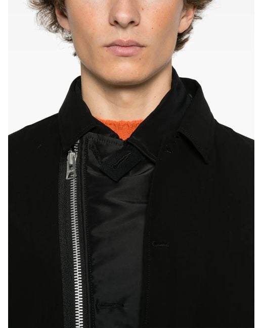 Sacai Black Cotton Twill Jacket for men