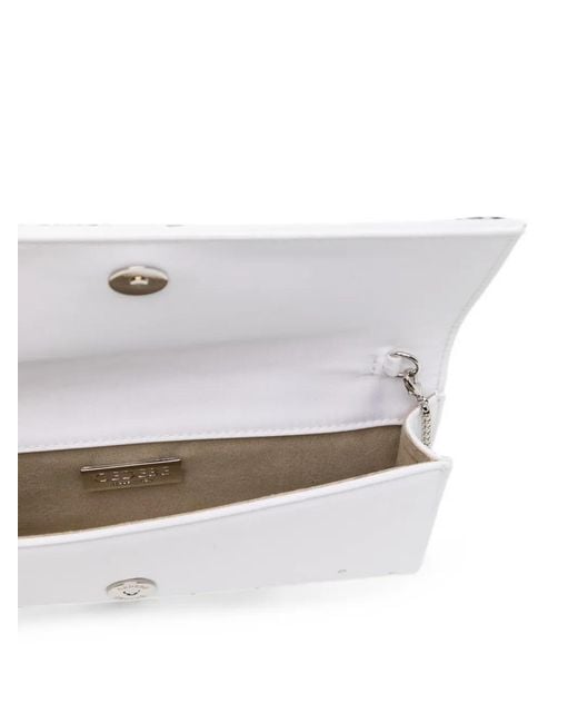 Gedebe White Lace Envelope Clutch Bag