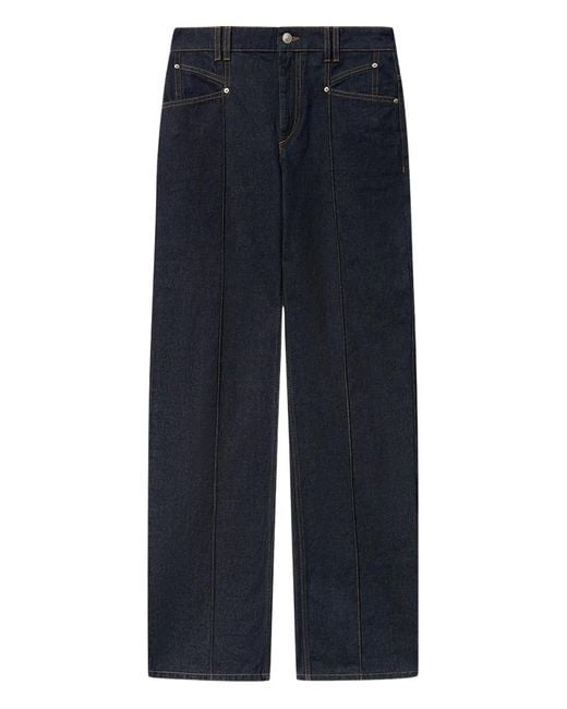 Isabel Marant Blue Drolane Seam Flared Jeans