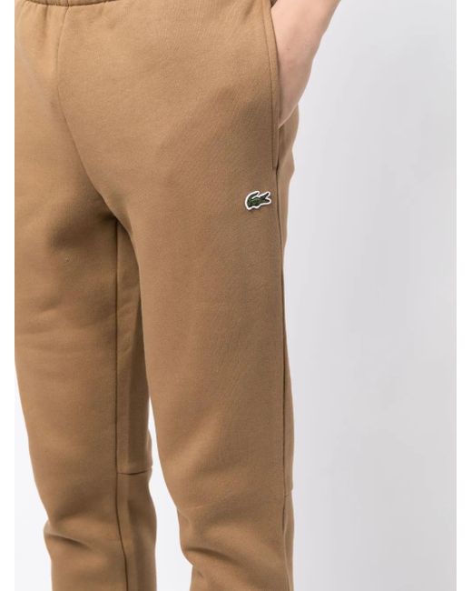 Lacoste Natural Logo-Patch Elasticated-Waist Track Pants for men