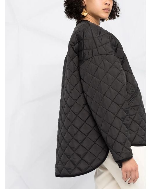 Totême Black Quilted Shell Jacket