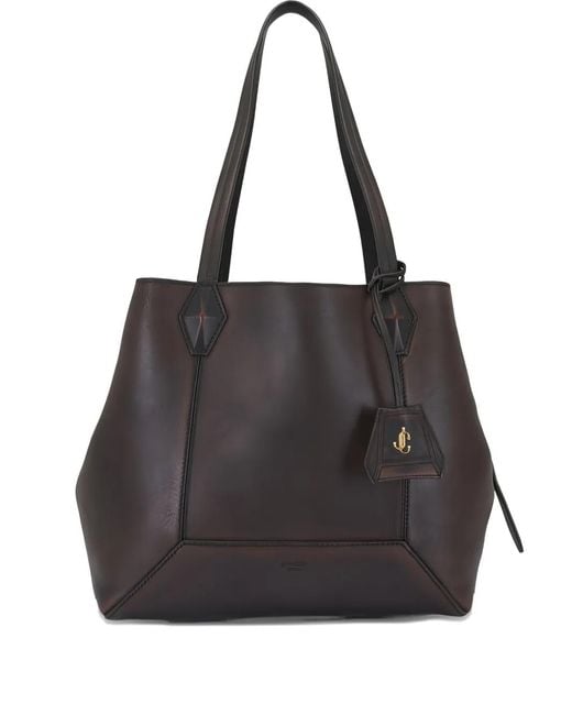Jimmy Choo Black Medium Diamond Tote Bag