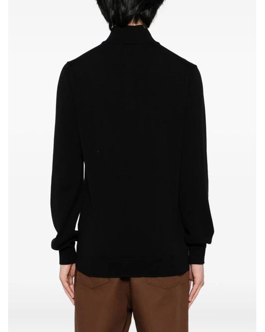 Lacoste Black Cotton Zipped Top for men