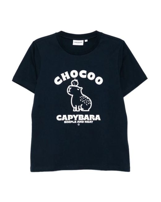 Chocoolate Blue Cotton T-Shirt