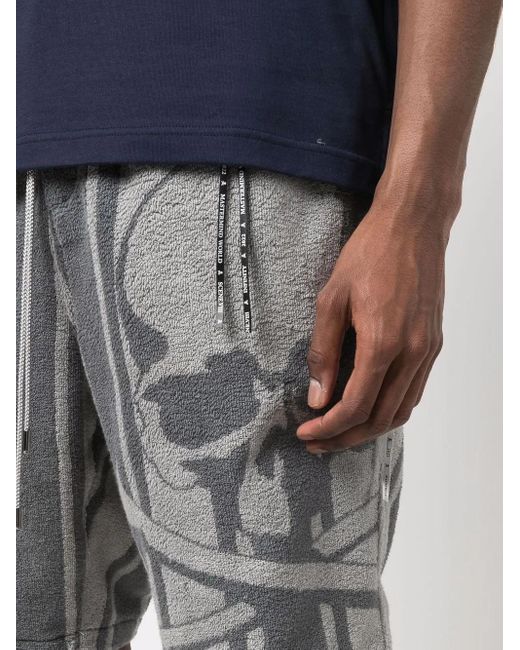 MASTERMIND WORLD Trainingsshorts Met Doodskopprint in het Gray voor heren