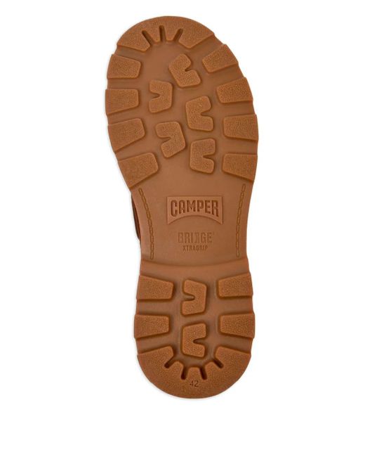 Camper Brown Brutus Leather Lace-Up Loafers for men