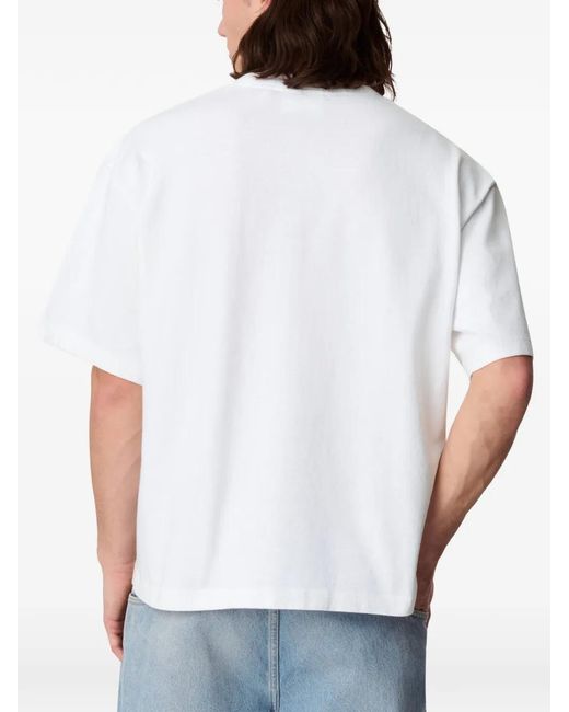 Axel Arigato White Curb Logo-Embroidered T-Shirt for men
