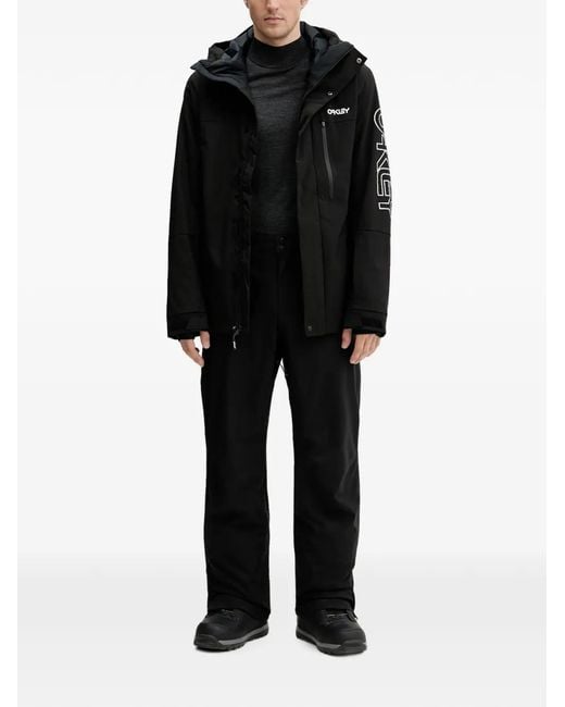 Oakley Black Hooded Ski Jacket for men