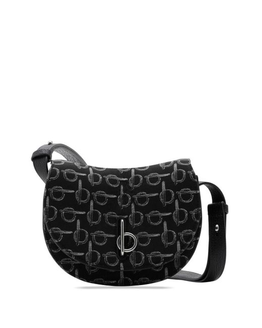 Burberry Black Mini Rocking Horse B-pattern Crossbody Bag