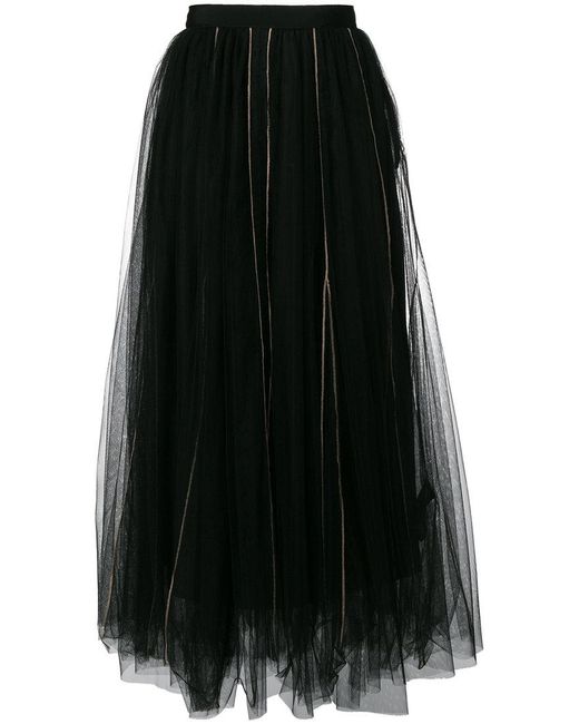Dorothee Schumacher Black Long Tulle Skirt