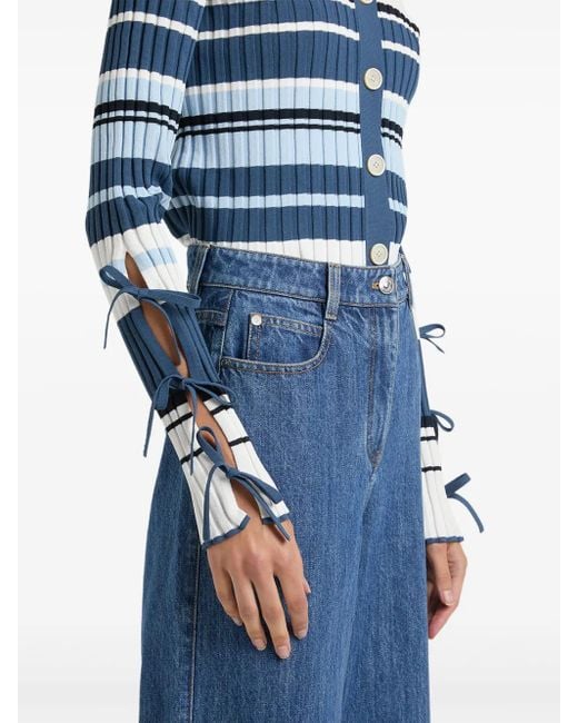 Ports 1961 Blue Striped Cardigan