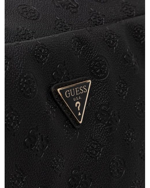 Guess Black Devon Logo-Embossed Tote Bag