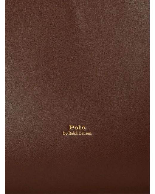 Polo Ralph Lauren Brown Grand Sac Cabas Bellport À Logo Imprimé