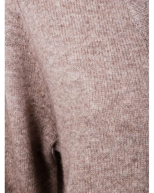 Aspesi Pink V-Neck Wool Top