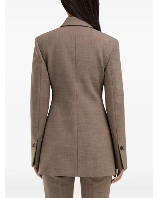 Ferragamo Brown Zip-Fastening Blazer