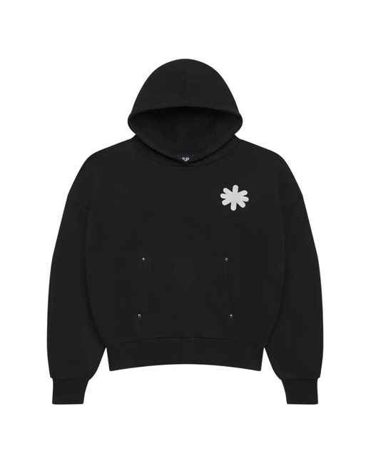 LOSTSHDWS Black Distressed-Effect Hoodie for men