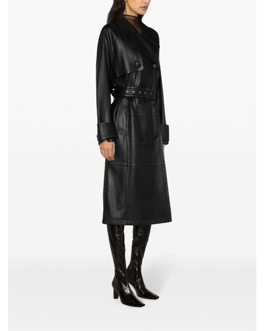 Stand Studio Betty Belted Trench Coat in Black Lyst