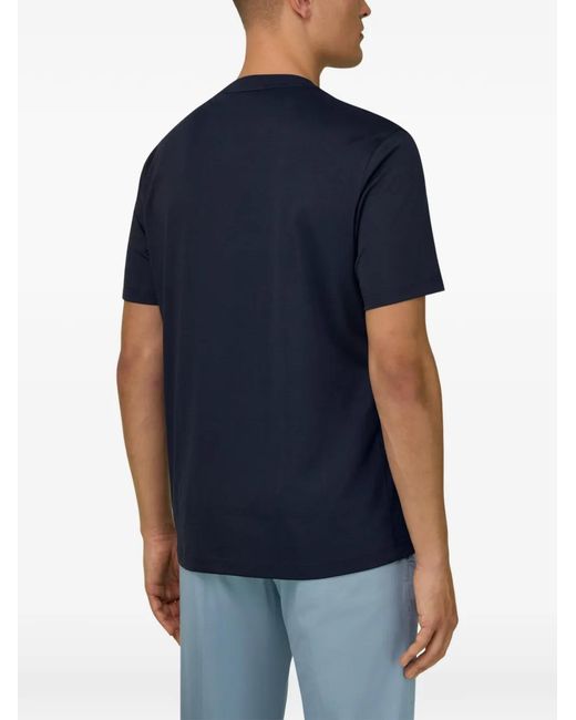 Boggi Blue T-Shirt À Patch Logo for men
