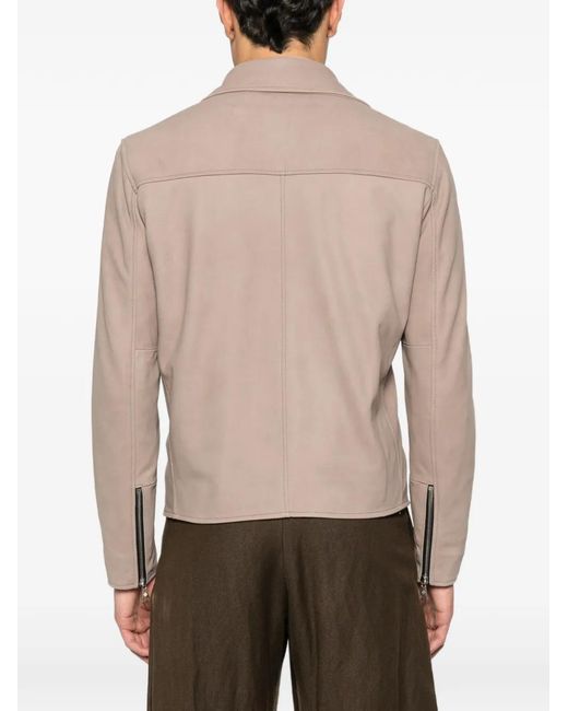 Tagliatore Natural Franklin Zip-Up Biker Jacket for men