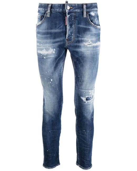 1964 ripped skinny jeans DSquared² de hombre de color Blue