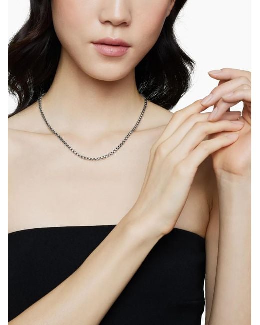 David Yurman Metallic 14Kt And Sterling Box Chain Necklace (3.6Mm)