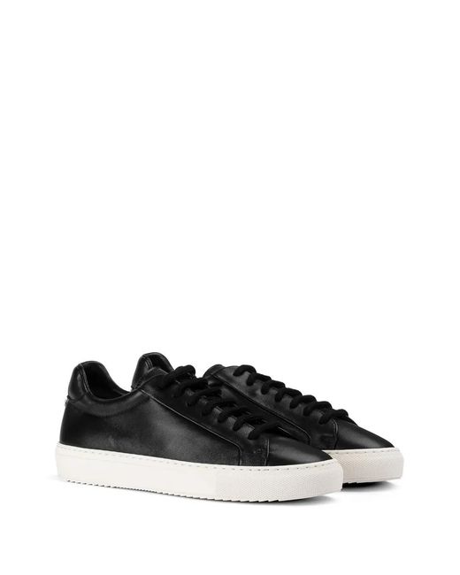 Doucal's Black Baskets En Cuir À Logo Embossé