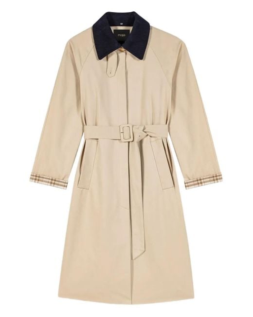 Maje Natural Belted Trench Coat