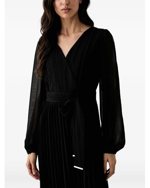 Joseph Ribkoff Black Pleated Belted Jumpsuit
