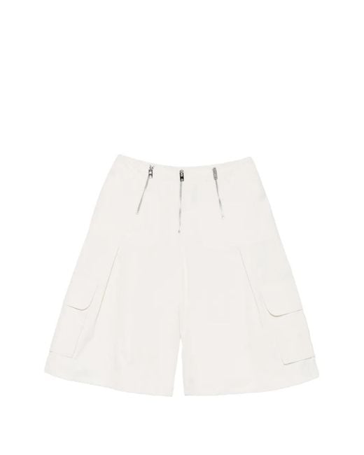 IRO White Waffa Zip Cargo Shorts