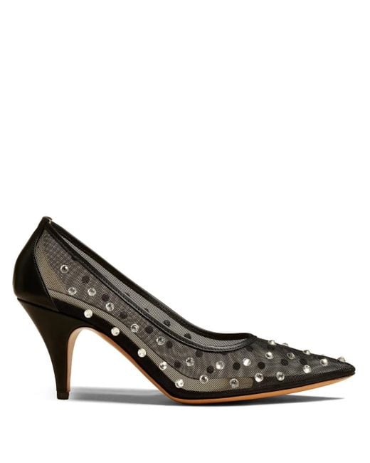 Khaite Brown The River 75 Mesh Pumps
