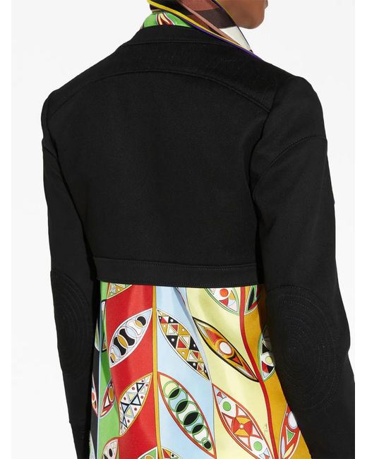 Emilio Pucci Black Open-Front Cropped Jacket