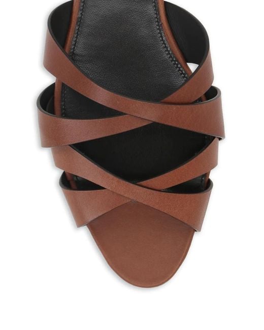 Saint Laurent Brown Strappy Sandals