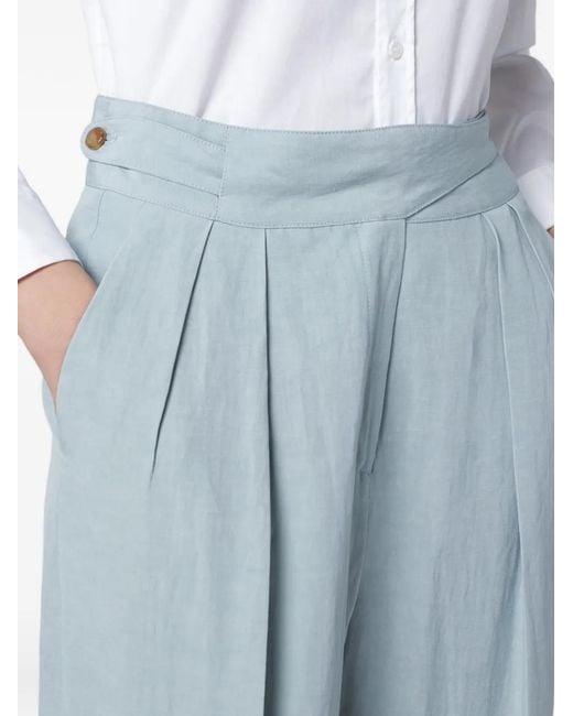 Blazé Milano Blue Pleated Tailored Trousers