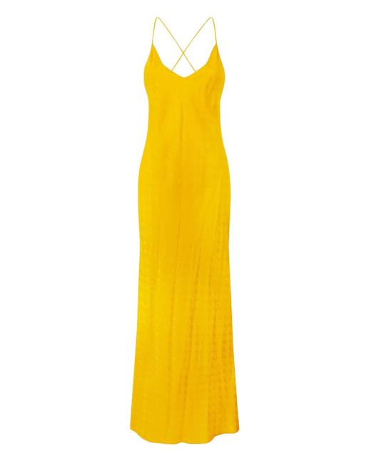 Roberto Cavalli Snake モノグラム ドレス Yellow